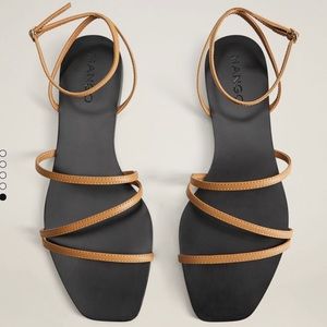 Leather Strap Sandals - Medium Brown